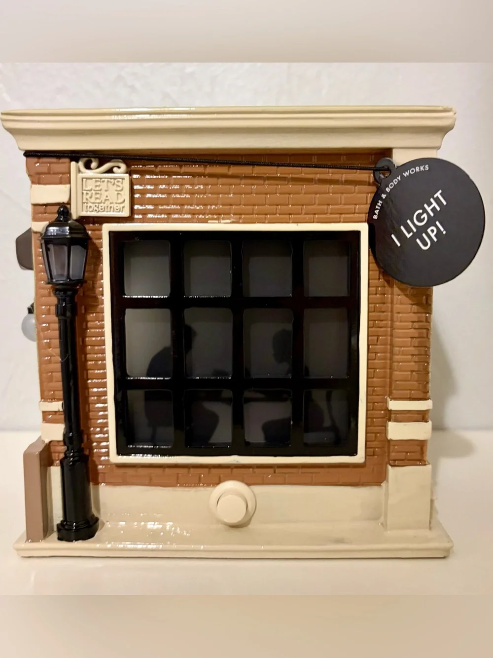 Bath & Body Works Light Up Coffee Shop Bookstore 3-Wick Candle Holder - Picture 3 of 8